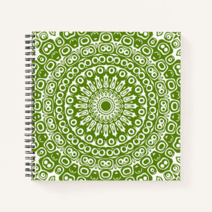 Groen Mandala Natuur Patroon Notitieboek