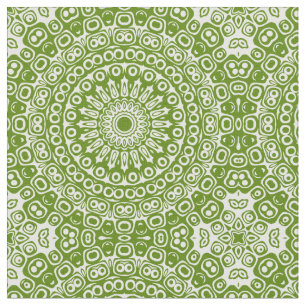 Groen Mandala Natuur Patroon Stof