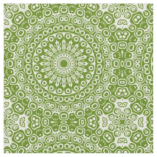 Groen Mandala Natuur Patroon Stof (Close Up)