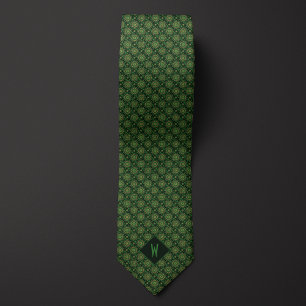 Groen Mandala Patroon Stropdas