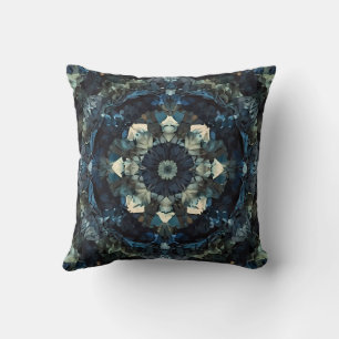 Groen Mandala symmetrisch caleidoscopisch patroon Kussen
