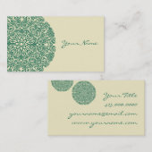 Groen Mandala Univers Symbool Visitekaartje (Voorkant / Achterkant)