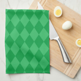 GROEN MARDI GRAS DIAMOND PATTERN THEEDOEK