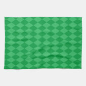 GROEN MARDI GRAS DIAMOND PATTERN THEEDOEK (Horizontaal)