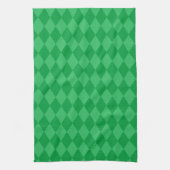 GROEN MARDI GRAS DIAMOND PATTERN THEEDOEK (Verticaal)