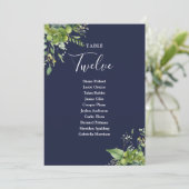 Groen Marine Blauw Zitplan Tafelnummer (Staand voorkant)