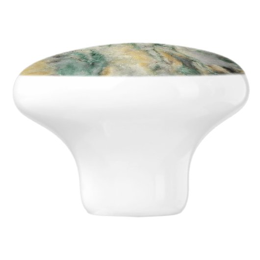 Groen Mariposite Mineral Stone Patroon Keramische Knop (Zijkant)