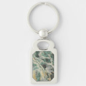 Groen Mariposite Mineral Stone Patroon Sleutelhanger (Voorkant)