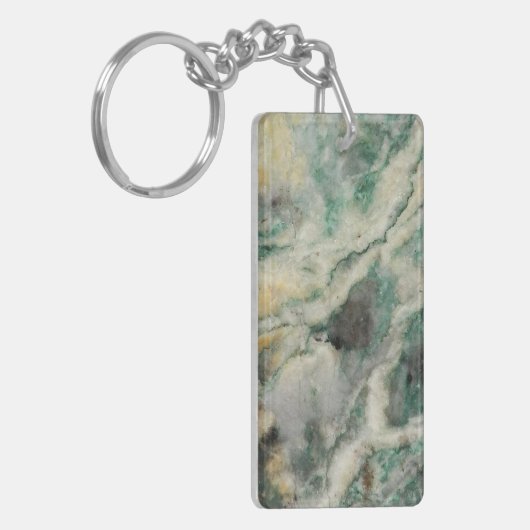 Groen Mariposite Mineral Stone Patroon Sleutelhanger (Voorkant Links)