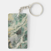 Groen Mariposite Mineral Stone Patroon Sleutelhanger (achterkant)
