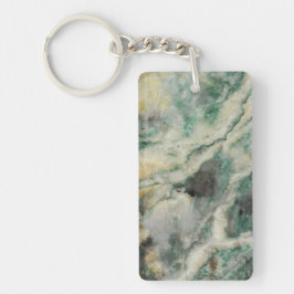 Groen Mariposite Mineral Stone Patroon Sleutelhanger