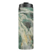 Groen Mariposite Mineral Stone Patroon Thermosbeker (Voorkant)