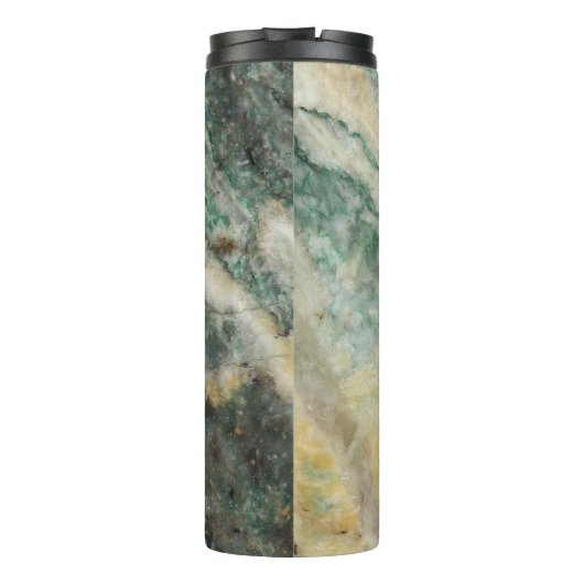 Groen Mariposite Mineral Stone Patroon Thermosbeker (Achterkant)
