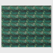 Groen Marmer: Abstracte Agaat Ripple. Cadeaupapier (Vlak)