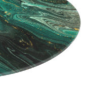 Groen Marmer: Abstracte Agaat Ripple. Snijplank (Hoek)