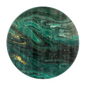 Groen Marmer: Abstracte Agaat Ripple. Snijplank (Voorkant)