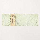 Groen Marmer Diamant Bling Namaste Yogamat (Voorkant (horizontaal))