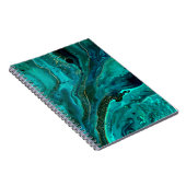 Groen Marmer & Goud: Luxe Textuur Notitieboek (Rechterzijde)