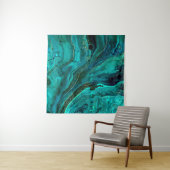 Groen Marmer & Goud: Luxe Textuur Wandkleed (In situ)