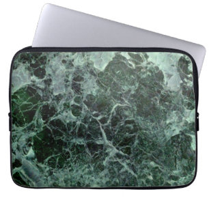 Groen marmer-hoesje voor laptop sleeve