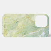 groen marmer met gradiënt iPhone hoesje (Achterkant horizontaal)