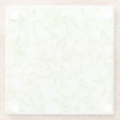 Groen marmer Patroon Glazen Onderzetter (Achterkant)