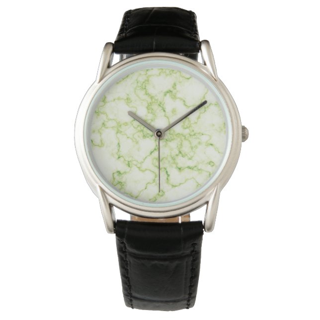 Groen marmer Patroon Horloge (Voorkant)