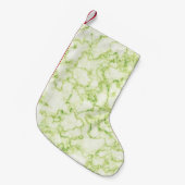 Groen marmer Patroon Kleine Kerstsok (Voorkant (Hangend))