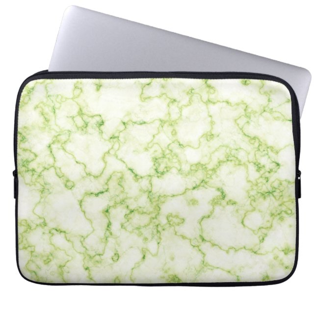 Groen marmer Patroon Laptop Sleeve (Voorkant)