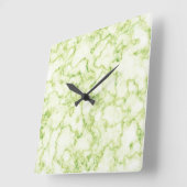 Groen marmer Patroon Vierkante Klok (Hoek)