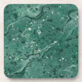 Groen Marmer Print Onderzetter Set Cadeau (Voorkant)