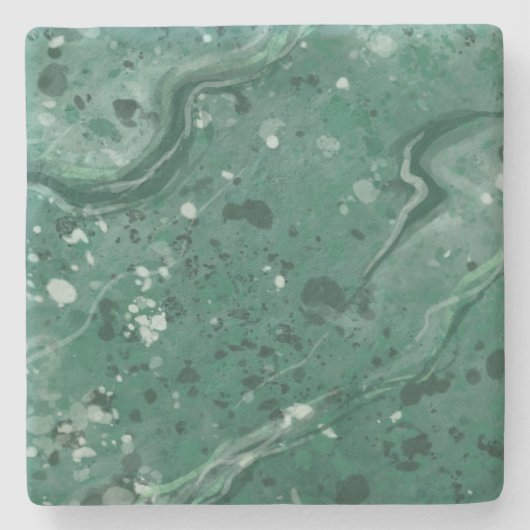 Groen Marmer Print Onderzetters Gift (Voorkant)