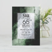 Groen Marmer Verrassing 65e Verjaardagsfeestje Kaart (Staand voorkant)