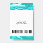 Groen Marmeren Foto Barcode Logo Medische Staf Badge (Achterkant)