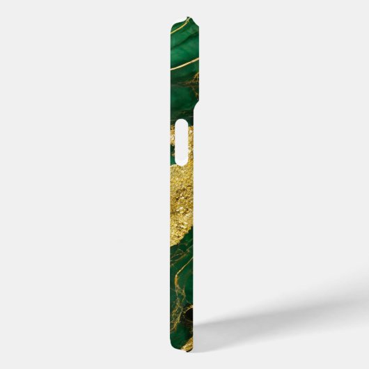 Groen marmeren patroon met goud Case-Mate iPhone case (Achterkant / Rechts)