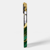 Groen marmeren patroon met goud Case-Mate iPhone case (Achterkant / Links)