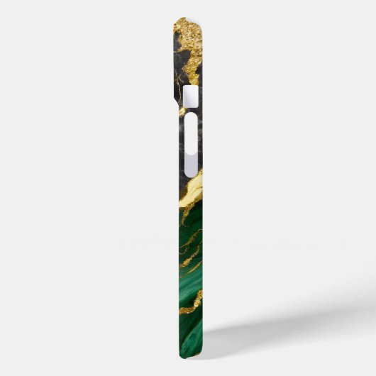 Groen marmeren patroon met goud Case-Mate iPhone case (Achterkant / Links)