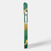 Groen marmeren patroon met goud Case-Mate iPhone case (Achterkant / Links)