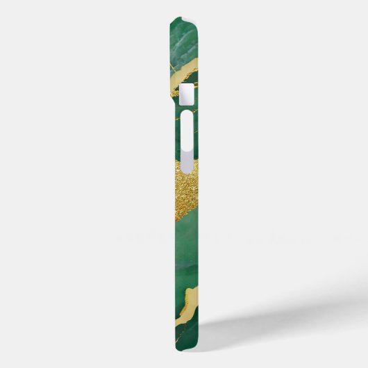 Groen marmeren patroon met goud Case-Mate iPhone case (Achterkant / Links)