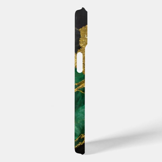 Groen marmeren patroon met goud Case-Mate iPhone case (Achterkant / Rechts)