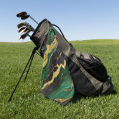 Groen marmeren patroon met goud golfhanddoek (Groen)