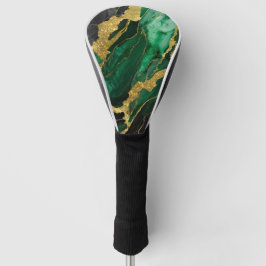 Groen marmeren patroon met goud golfheadcover