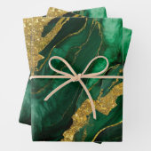 Groen marmeren patroon met goud inpakpapier vel (In situ)