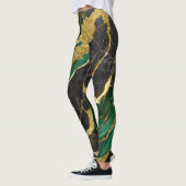 Groen marmeren patroon met goud leggings (Links)