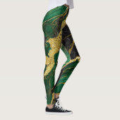 Groen marmeren patroon met goud leggings (Rechts)