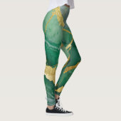 Groen marmeren patroon met goud leggings (Rechts)