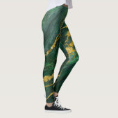 Groen marmeren patroon met goud leggings (Rechts)