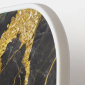 Groen marmeren patroon met goud pickleball paddle (Links Detail)