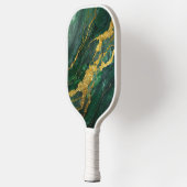 Groen marmeren patroon met goud pickleball paddle (Links)