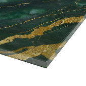 Groen marmeren patroon met goud snijplank (Hoek)